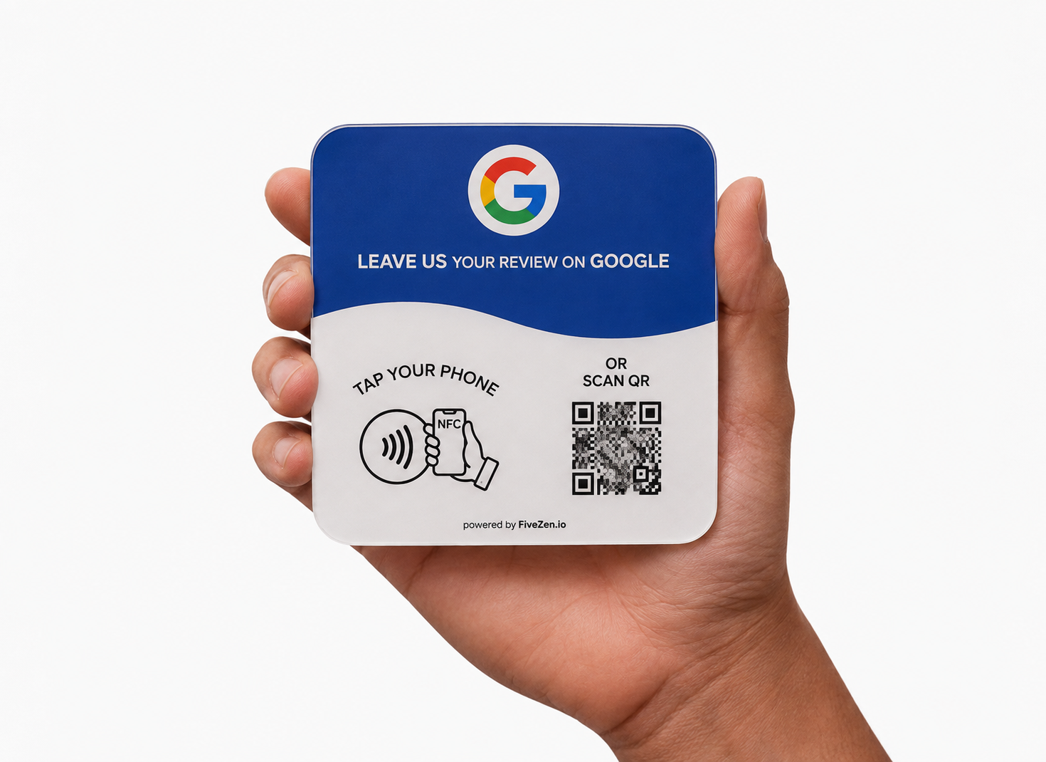 FiveZen review plate held in hand